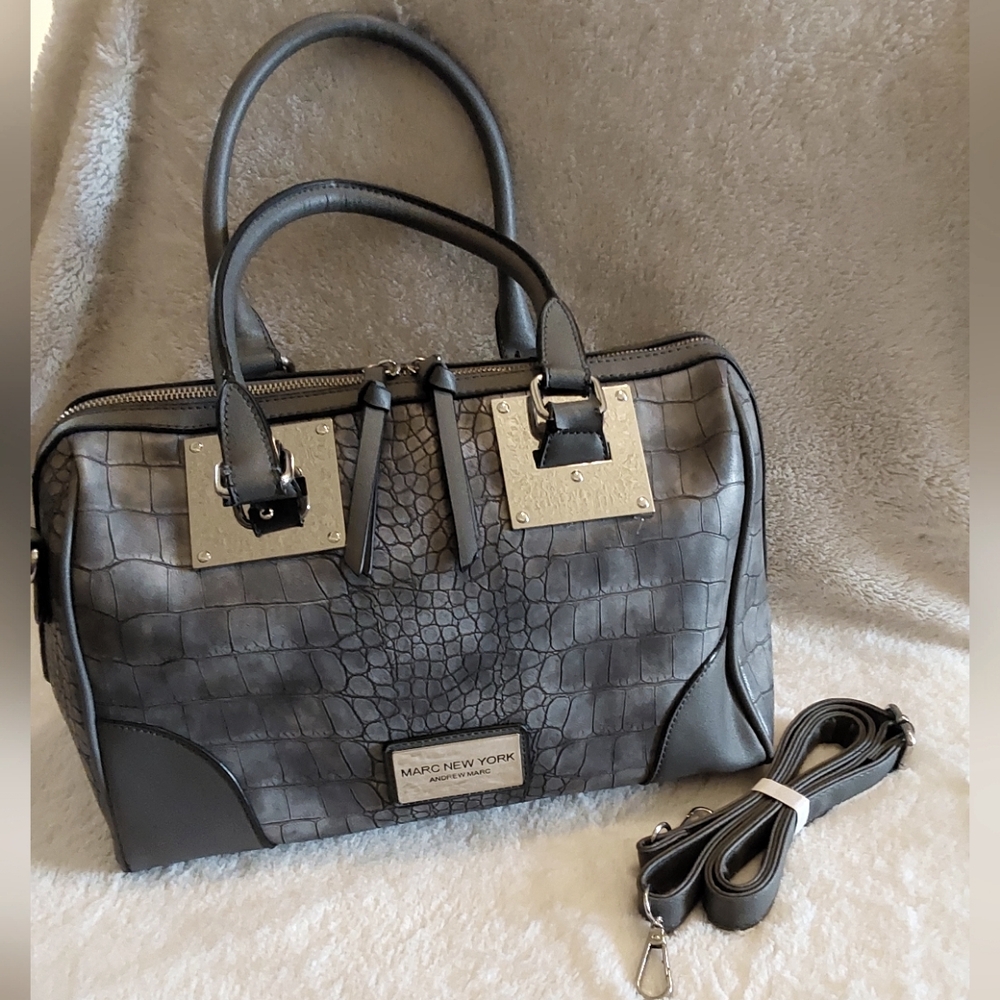 🌺 NEW Marc New York/Andrew Marc Vegan Leather/Croc Purse